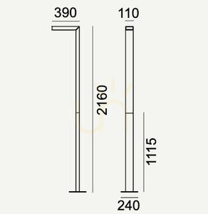Latarnia ogrodowa / parkowa ASKER - premium - Pole 1360AL szary  - NORLYS small 4