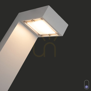 Słupek oświetleniowy NORLYS Asker 1316AL LED 7,7W 3000K 85 cm srebrny small 1
