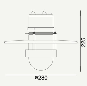 Plafon Zewnętrzny BERGEN 271B E27 Czarny RAL-9005 - NORLYS small 1