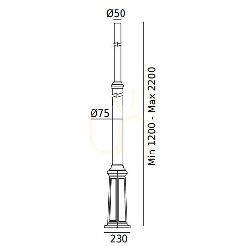 Sprawdź Słup oświetleniowy NORLYS Lamppost biały 120-220 cm 3010WH