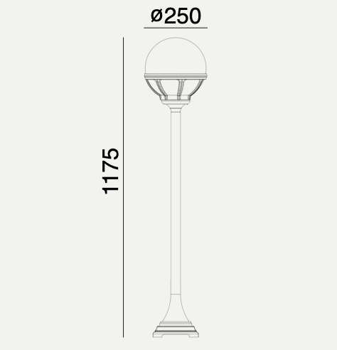 Sprawdź Lampa Ogrodowa Kula BOLOGNA 315W Biała E27 LED 9W