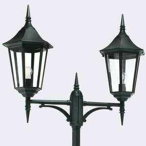 Latarnia ogrodowa / parkowa MODENA 382BL 2 x E27 czarny RAL-9005 - NORLYS small 0