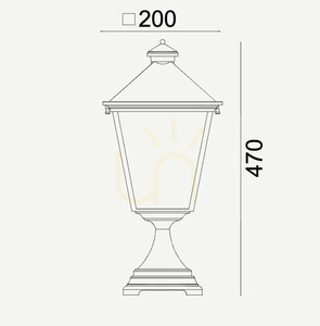 Latarenka ogrodowa IP54 LONDON 484WH E27 Biały - premium NORLYS small 0