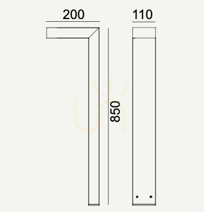 Lampa ogrodowa stojąca NORLYS Asker 10W LED 4000K czarna 85 cm 5211BL small 5