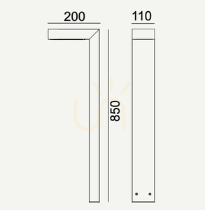 Słupek oświetleniowy NORLYS Asker 10W LED 4000K grafitowy 85 cm 5211GR small 13