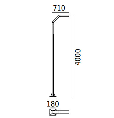 Sprawdź Latarnia ogrodowa/parkowa TRYSIL 1085 czarna RAL-9005 400cm 17W 4000K - NORLYS