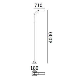 Latarnia ogrodowa/parkowa TRYSIL 1090 grafitowy RAL-7016 400cm 12,2W - NORLYS small 1