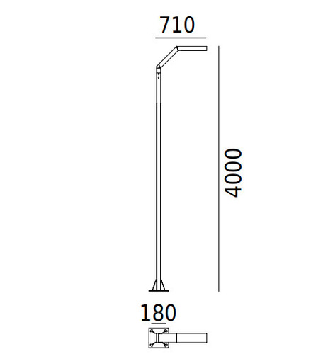 Sprawdź Latarnia ogrodowa/parkowa TRYSIL 1091 aluminium RAL-9006 400cm 12,2W - NORLYS