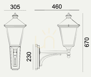 Kinkiet zewnętrzny. IP54 LONDON BIG 4117WH 9,5W 4000K biały - premium  NORLYS small 1