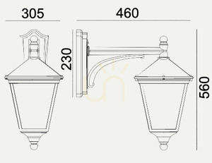 Kinkiet zewnętrzny IP54 LONDON BIG 4137WH 9,5W 4000K biały - premium NORLYS small 1