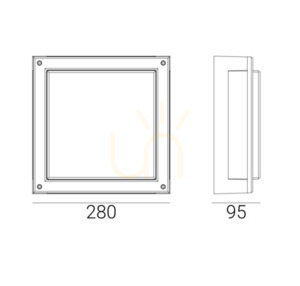 Kinkiet / plafon zewnętrzny NORDLAND 5253WH Biały 28,9 W 3000K RAL-9003 - NORLYS small 5