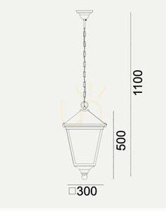 Lampa zewnętrzna wisząca IP54 LONDON BIG 4142WH biały 13,5W 3000K - premium NORLYS small 1