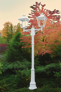 Latarnia ogrodowa / parkowa IP54 LONDON BIG 41248WH LED 2x9,5W 3000K biała - premium NORLYS small 2