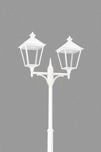 Latarnia ogrodowa / parkowa IP54 LONDON BIG 41249WH LED 2x9,5W 4000K biała - premium NORLYS small 0