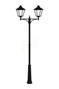 Latarnia ogrodowa / parkowa IP54 LONDON BIG 4130BL czarna LED 2x13,4W 3000K - premium NORLYS small 1