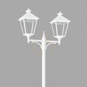 Latarnia ogrodowa / parkowa IP54 LONDON BIG 4130WH LED 2x13,4W 3000K biała - premium NORLYS small 0