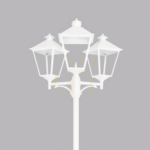 Latarnia ogrodowa / parkowa IP54 LONDON BIG 4135WH 3x13,4W 4000K biały - premium NORLYS small 0