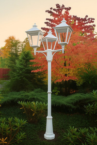 Latarnia ogrodowa / parkowa IP54 LONDON BIG 4135WH 3x13,4W 4000K biały - premium NORLYS small 2