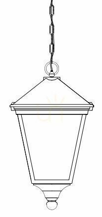 Sprawdź Lampa zewnętrzna wisząca London 4140BC miedziany LED NORLYS